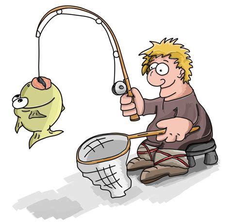 Fisherman Cartoon Clipart Gallon
