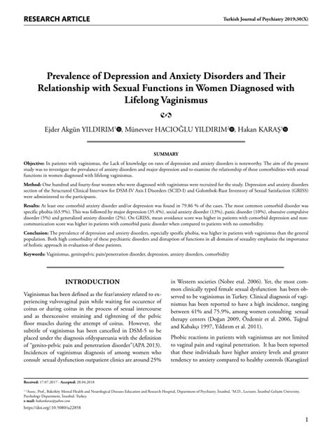 Pdf Prevalence Of Depression And Anxiety Disorders And Their