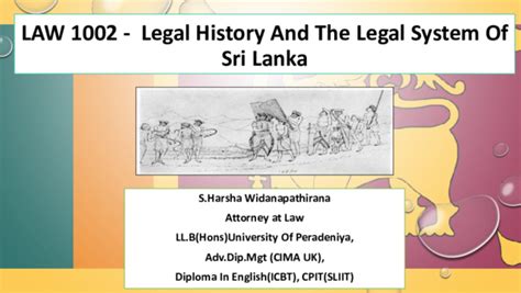 Ppt Legal System And Legal History Of Sri Lanka Part 1 Shiran H