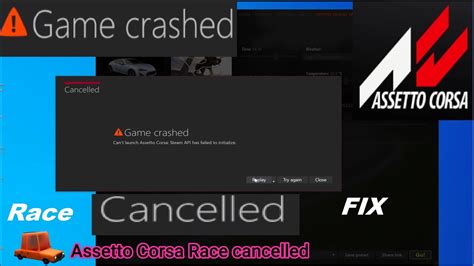 Assetto Corsa Race Cancelled Content Manger Fix Youtube