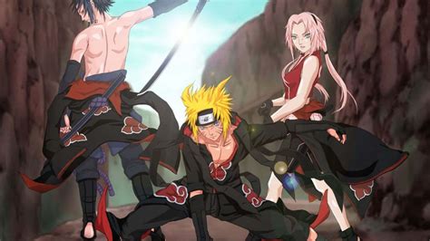 Download Naruto Team 7 In Battle Pose Wallpaper