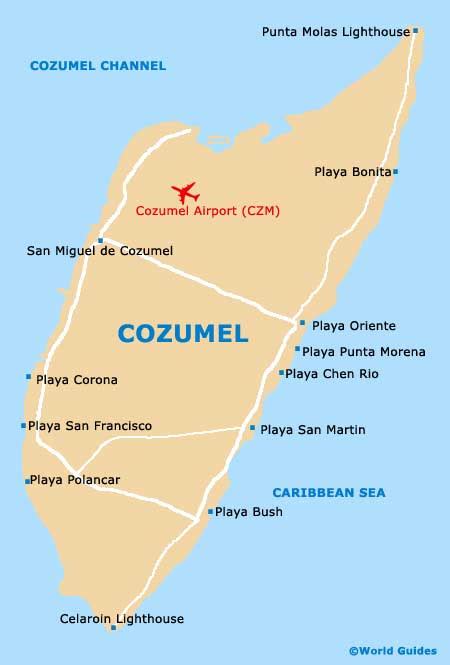 Map Of Cozumel Airport Czm Orientation And Maps For Czm Cozumel Airport