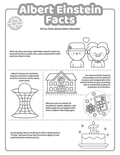 Albert Einstein Facts Free Printables Kids Activities Blog