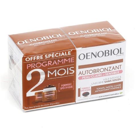 Oenobiol Autobronzant Peau Claire Et Sensible Complément Alimentaire