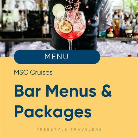 New Msc Cruises Drink Menu And All Inclusive Packages — Freestyle Travelers