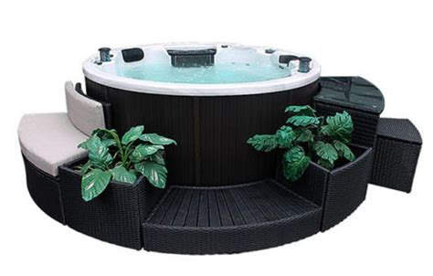 5pc Round Spa Furniture Surround Kit Fits Circular Hot Tub 72 84 Diameter Ebay