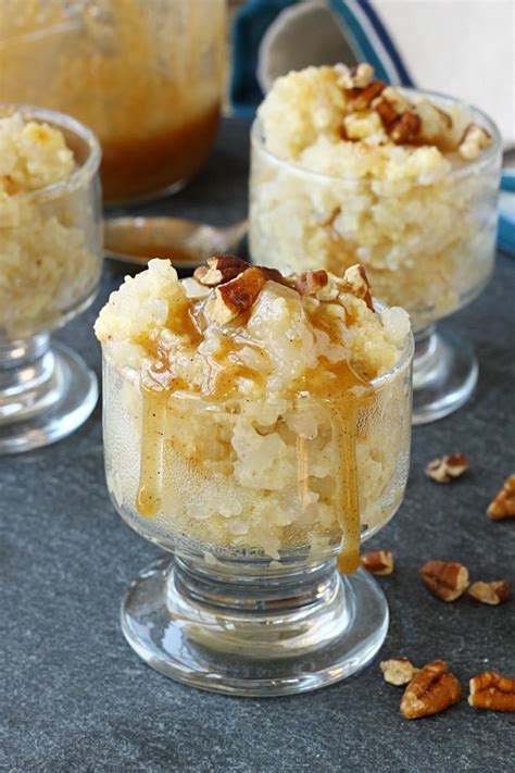 Old Fashioned Rice Pudding Recipe With Salted Caramel And Toasted Pecans
