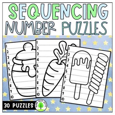 Number Sequence Puzzle 1 10 Puzzle Strip By Mind Tree Class Tpt