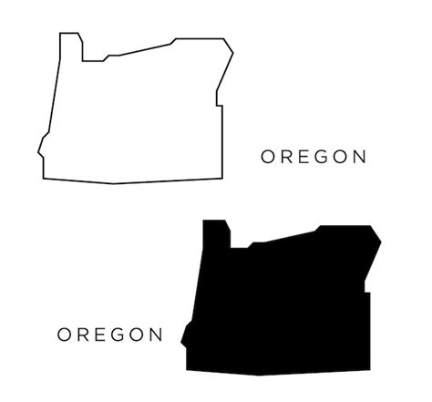 Premium Vector Oregon City States Of Usa Map Icon Outline Style And