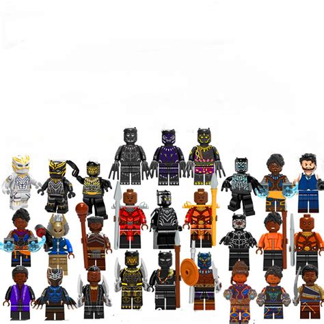 Black Panther Tchalla Movie Character Minifigures Lego Compatible