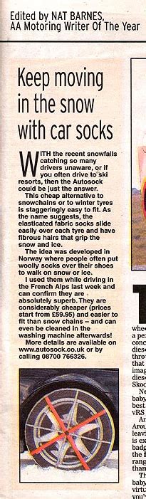 Autosock Press Review Clippings Autosock Uk