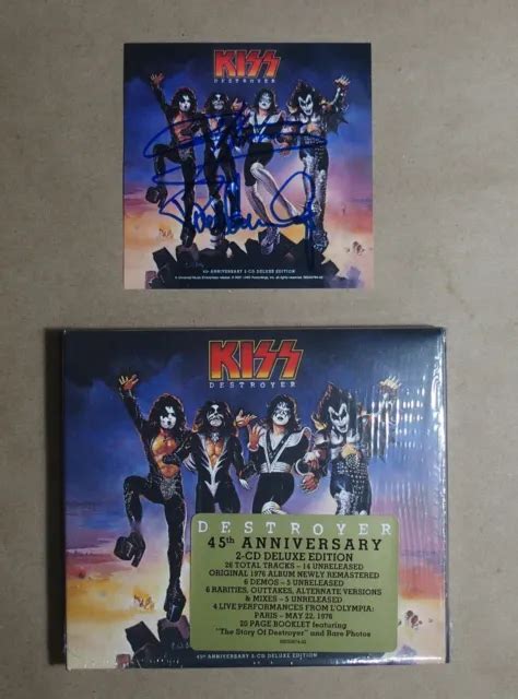 Kiss Destroyer 45th Anniversary Signed Gene Simmons And Paul Stanley Cd