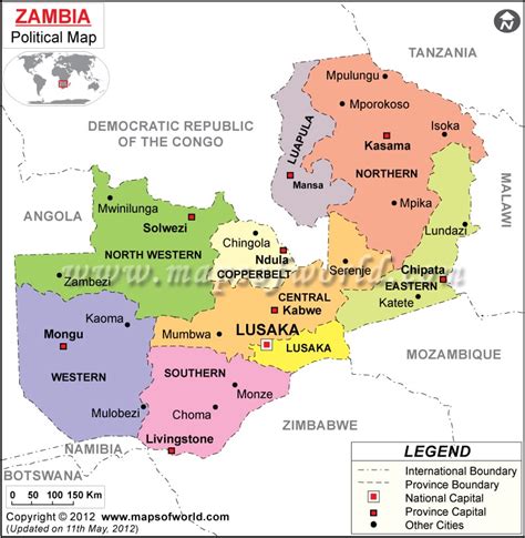 Zambia Africa Map