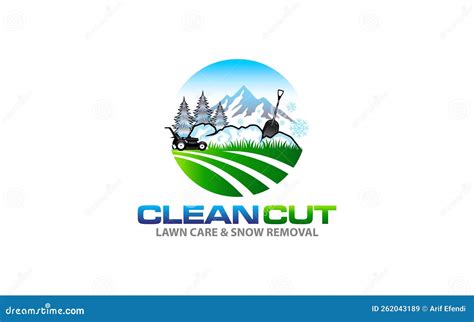 Illustration Graphic Vector Of Commercial Lawncare And Snow Removal