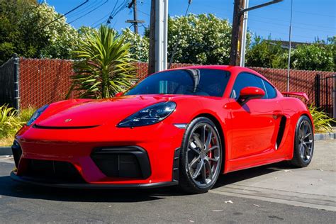 Porsche 718 Cayman Gt4 Guards Red Full Paint Protection Film With