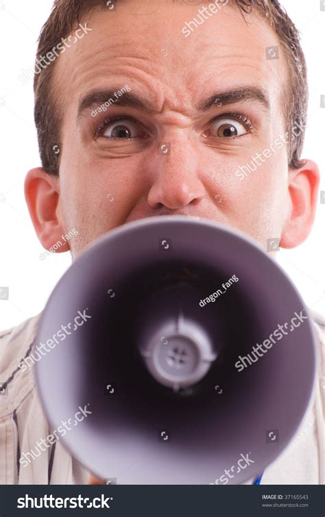 Closeup View Angry Man Yelling Viewer Stock Photo 37165543 Shutterstock