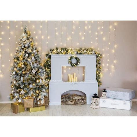 Allenjoy Christmas Tree Candle In Fireplace Ts Box Bokeh Lights