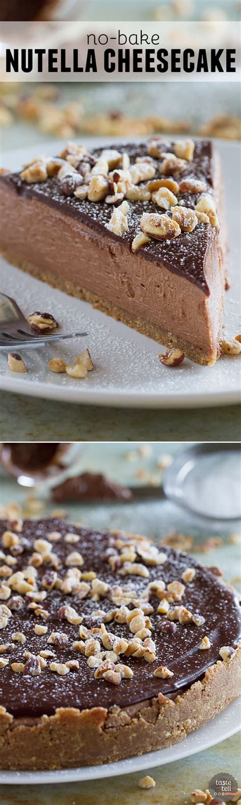 No Bake Nutella Cheesecake Taste And Tell