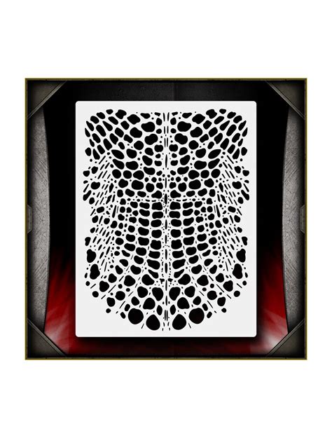 Alligator Skin Airbrush Stencil Template For Painting Tatoo Art