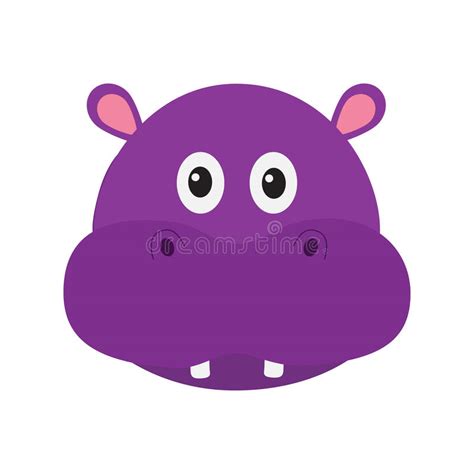 Cartoon Hippo Head Stock Vector Illustration Of Wild 16539103