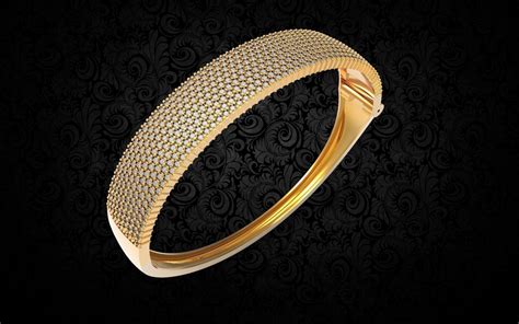 Classic 18k Yellow Gold And Bangle Bracelet 3d Print Model 3d Model 3d Printable Cgtrader