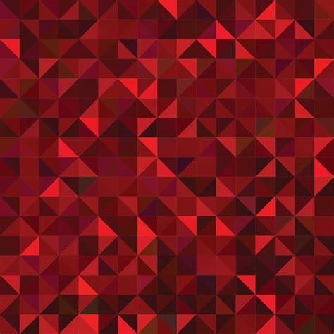 Red Geometric Background Vector Mosaic Pattern