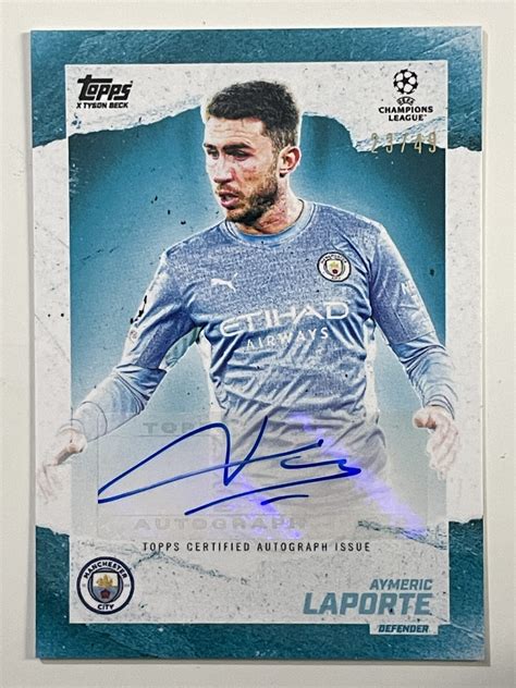 Aymeric Laporte Manchester City Autograph Parallel 2349 Topps Gold
