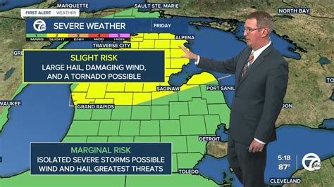 Detroit Weather Slight Risk Of Severe Storms Tonight Especially After