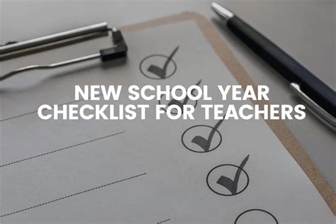 New School Year Checklist For Teachers The Teaching Couple