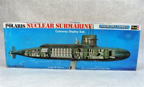 Vintage1975 Revell Polaris Nuclear Submarine Cutaway Display Sub Model