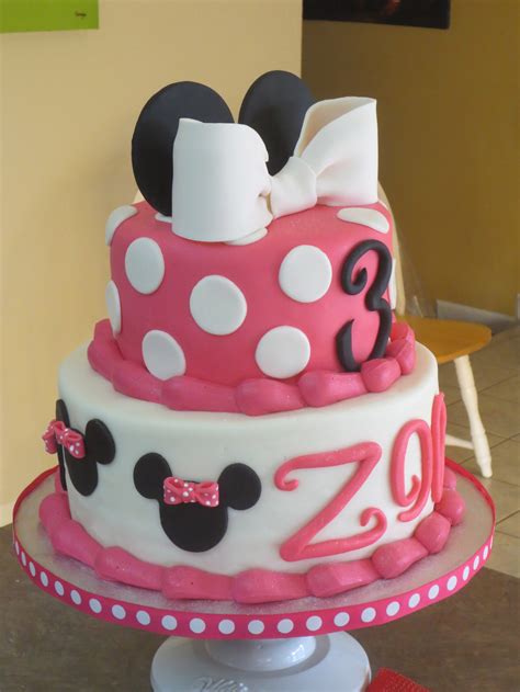 Minnie Mouse Themed Birthday Byrdie Girl Custom Cakes