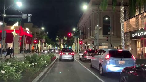 Beverly Hills Rodeo Dr At Night Youtube