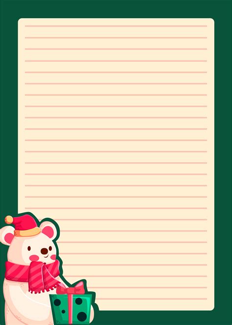 Christmas Lined Paper With Borders 8 Free Pdf Printables Printablee