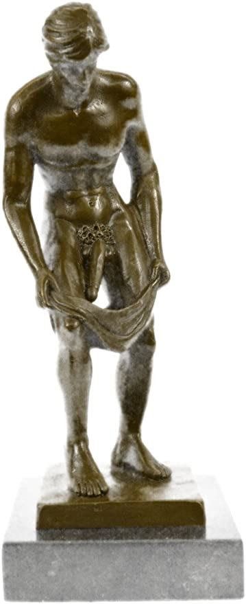 Bronze Abstract Muscular Modern Gift Nude Man Marble Sculpture Statue
