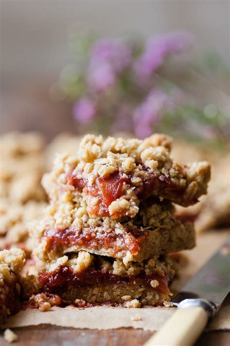 Cozy Spiced Plum Crumble Bars Salted Mint