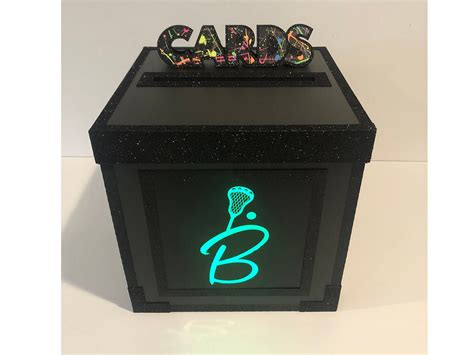 Gift Card Box With Remote Controlled Led Light With Your Own Etsy