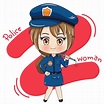Personaje de mujer policía | Vector Premium