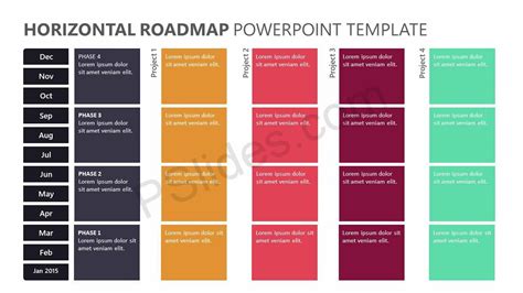 Don't make something boring if you want to be the center of the meeting. Horizontal Roadmap PowerPoint Template