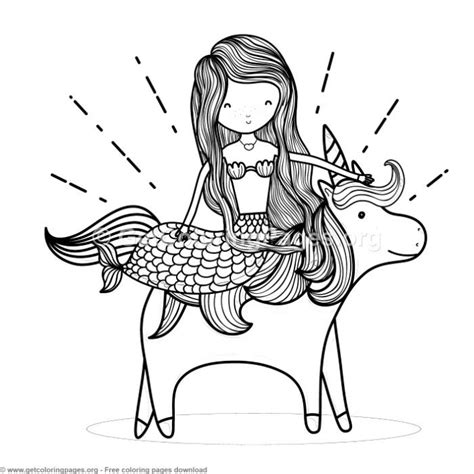 Cat unicorn coloring pages for kids, funny and new magical illustrations. Beautiful Mermaid and Unicorn Coloring Pages Free instant ...