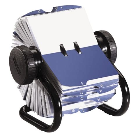 Good for the price i purchased this card holder since my coworkers were bugging me about my stack of business cards. Rolodex Rotary Business Card File - 2.25" x 4" - Black ...