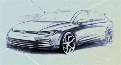 Official Volkswagen Golf 8 Sketches Released Za