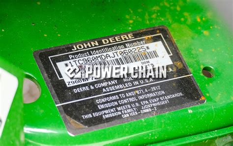 2018 John Deere Z960m Mower Power Chain