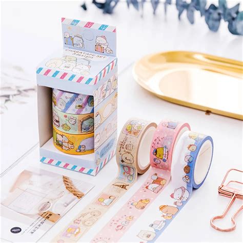 3pcs set cute cartoon washi tape kawaii stationery papeleria adhesive masking tapes diy