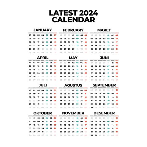 última Plantilla De Calendario 2024 Png Dibujos último Diseño De