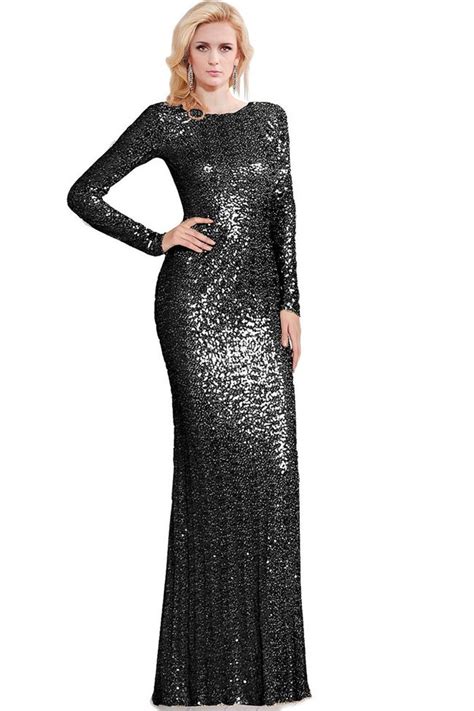 I've had my eye on this dress for the longest time and finally placed my order! Modest High Neck Long Sleeve Black Sequin Evening Prom Dress