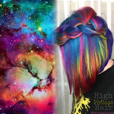 10 Galaxy Hairstyles We Love Galaxy Hair Color Rainbow Hair Color