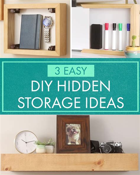 3 Hidden Storage Ideas Diy Hidden Storage Ideas Diy Storage Diy Mailbox