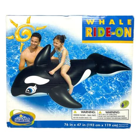 Intex Wet Set 2010 Inflatable Float Whale Ride On Orca 76” X 47 New