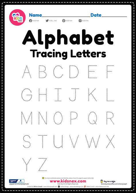 Alphabet Letters Worksheets Printable Alphabet Tracin