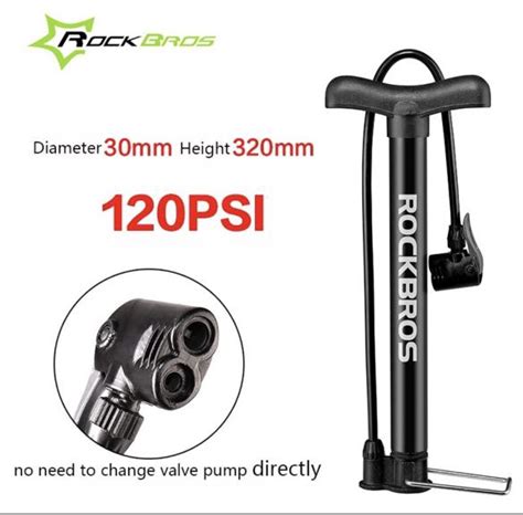 Bicycle Pump Rockbros 120 Psi Alloy Bicycle Pumps Presta Schrader Av Fv